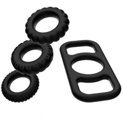 Set inele pentru penis, 4 piese, Roz