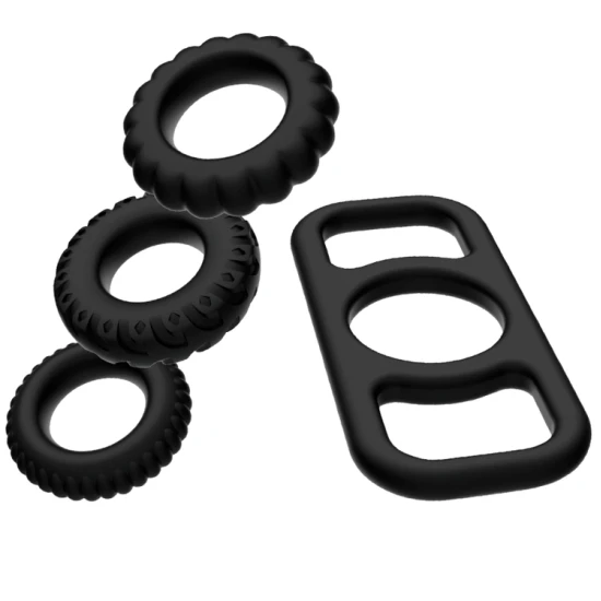 Set inele pentru penis, 4 piese, Roz