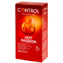 CONTROL - Prezervative Model Hot Passion, efect de încălzire, culoare naturală