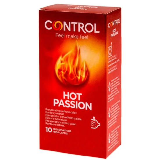 CONTROL - Prezervative Model Hot Passion, efect de încălzire, culoare naturală