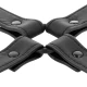Cătușe Bondage din piele vegană, negru, ajustabile