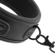 COLIER BDSM - LANT CU CĂPTUȘEALĂ DIN NEOPREN, NEGRU