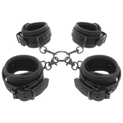 Set de cătușe pentru mâini și glezne - Fetish Submisive, cu căptușeală din neopren