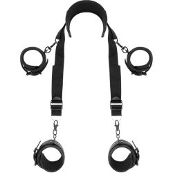 Set poziție master cu 4 cătușe cu căptușeală din neopren, Roz