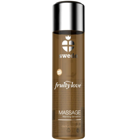 Ulei de masaj cu efect de încălzire, Love Fruity, ciocolată intensă închisă, 120 ml
