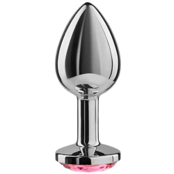 Plug anal din aluminiu, Roz, 7 cm