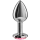 Plug anal din aluminiu, Roz, 7 cm