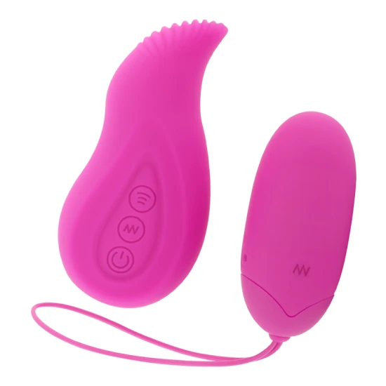 Set stimulator cu telecomandă din silicon premium, Roz