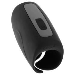 Masturbator masculin cu vibrații și căldură, negru
