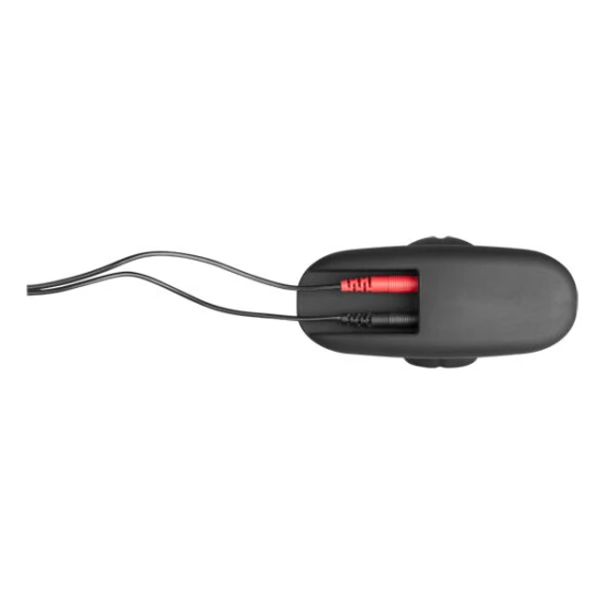 Plug anal din silicon negru pentru electrostimulare, mărime medie