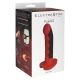 Dildo strap-on din silicon, roșu