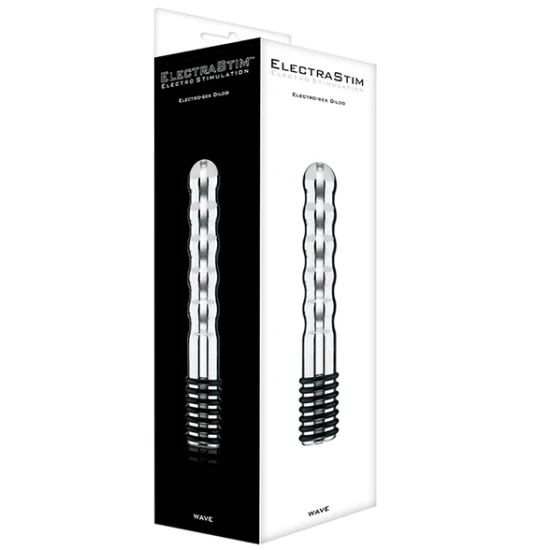 DILDO ELECTRO WAVE, Metal, Negru