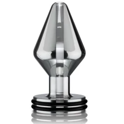 Plug anal Midi - Metal, Negru, Mărime Medie