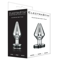 Plug anal Midi - Metal, Negru, Mărime Medie