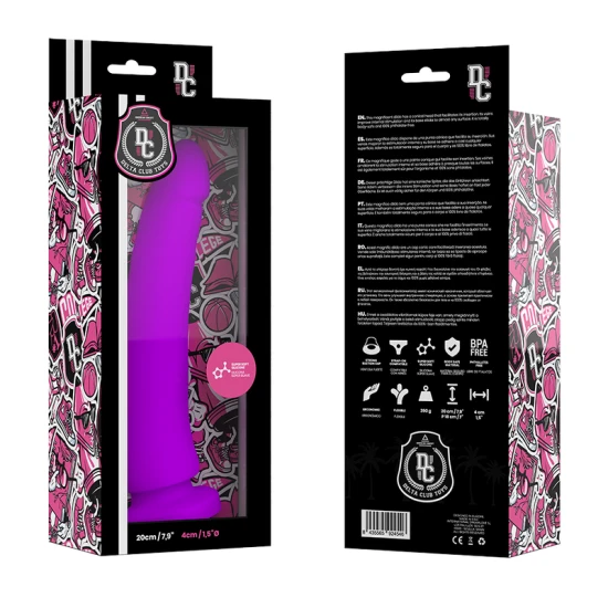 DELTA CLUB - Jucărie tip dildo, Lilac, 20 cm - Ø 4 cm
