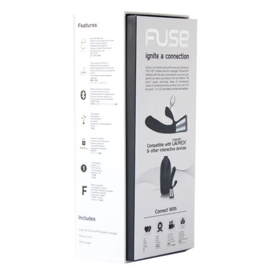 Vibrator Iepuraș Fuse, Control Prin Aplicație, Negru