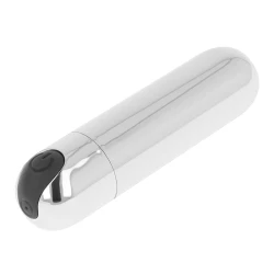 Vibrator Silver, tip glonț, argintiu