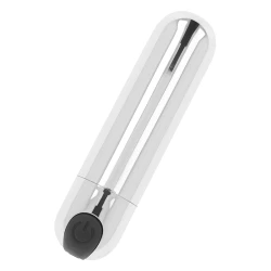 Vibrator Silver, tip glonț, argintiu