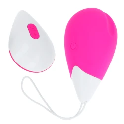 Ou vibrator texturat, 10 moduri, Roz și Alb