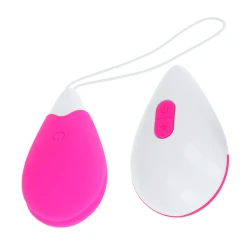 Ou vibrator texturat, 10 moduri, Roz și Alb