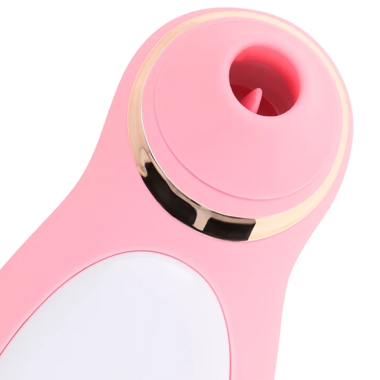 Stimulator clitoris cu limbă vibratoare, 10 moduri, Roz