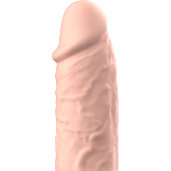 Manșon V3, Liquid Silicone Penis Extension, Bej