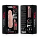 Manșon V5, Liquid Silicone Penis Extension, Bej