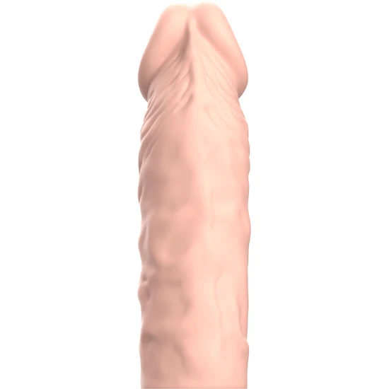 Manșon V5, Liquid Silicone Penis Extension, Bej