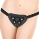 CYBERSILICOCK - Ham de tip strap-on cu 3 inele, pentru dildouri, negru