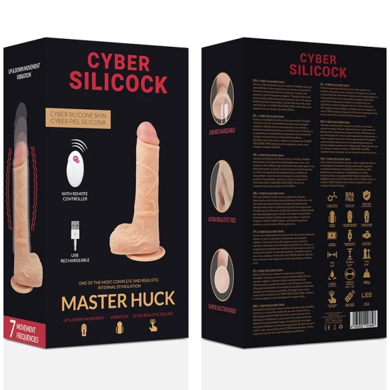 Vibrator Master Huck, Cu Telecomandă, Bej