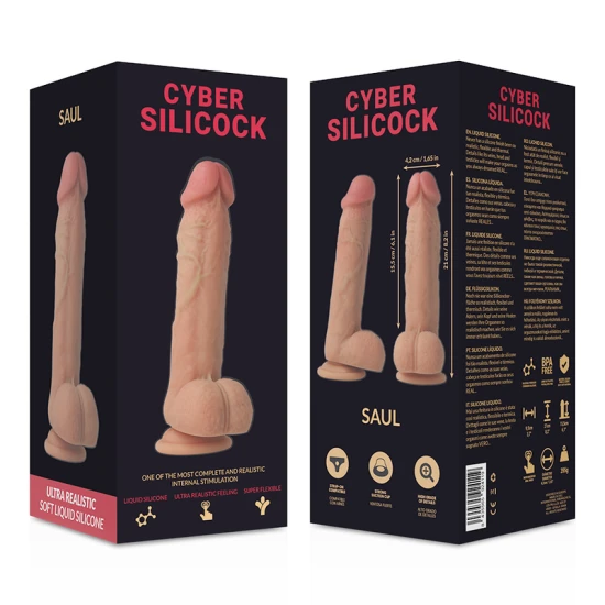 Ou Masturbator Saul Ultra Realist, Moale, Silicon Lichid, 21 Cm, 4.2 Cm
