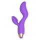 Vibrator siliconic reîncărcabil, Roz Mov și auriu