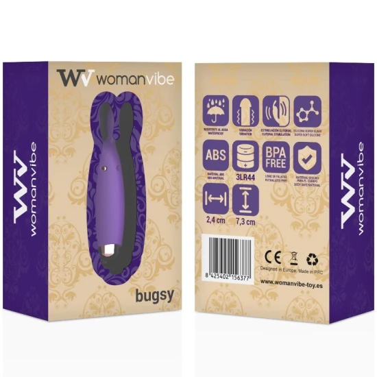Vibrator Iepuraș Bugsy, Silicon, Nuanță Elegantă
