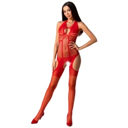 Body sexy BS079 - Dantelă și transparențe, Roșu, Mărime unică