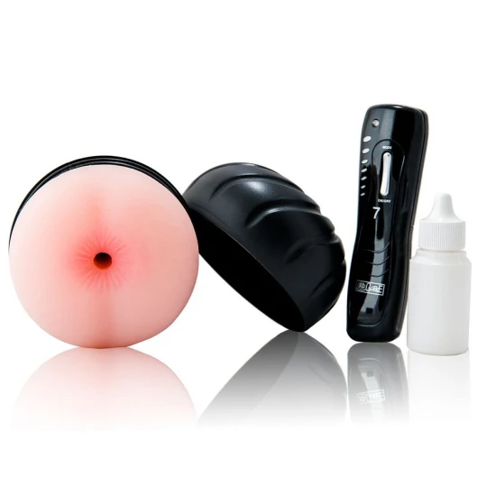 Masturbator anus cu vibrator, Roz