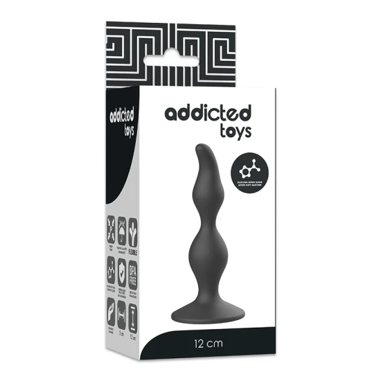 Plug Anal Addicted Toys, 12 Cm, Negru