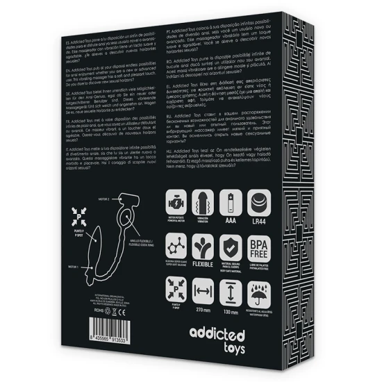 Plug anal cu inel vibratant - Negru