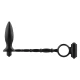 Plug anal cu inel vibratant - Negru