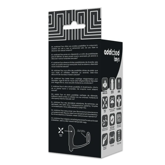Plug anal vibrator cu inel pentru penis