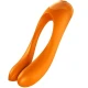Vibrator pentru deget Candy Cane din silicon, portocaliu