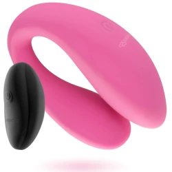 Stimulator dublu pentru cupluri din silicon, roz, universal