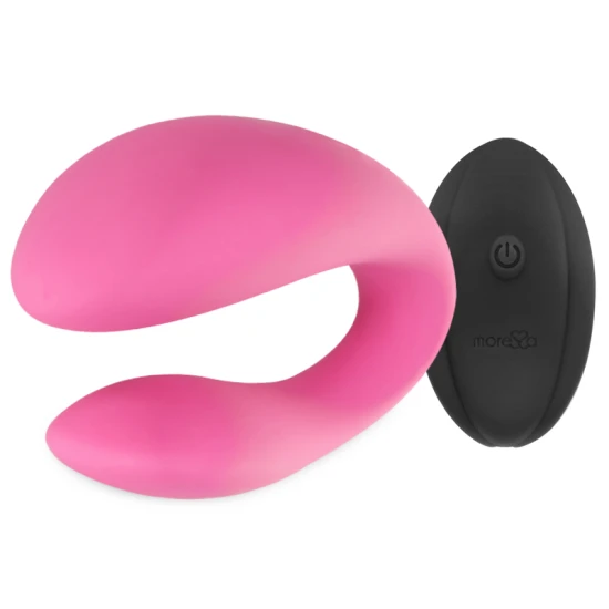 Stimulator dublu pentru cupluri din silicon, roz, universal