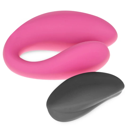 Stimulator dublu pentru cupluri din silicon, roz, universal
