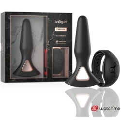 Plug anal vibrator din silicon medical, negru, universal