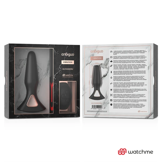 Plug anal vibrator din silicon medical, negru, universal