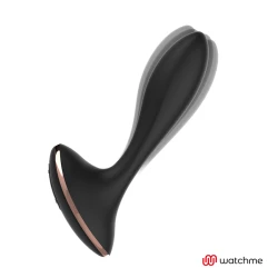 Plug anal vibrator cu telecomandă WATCHME, silicon, negru