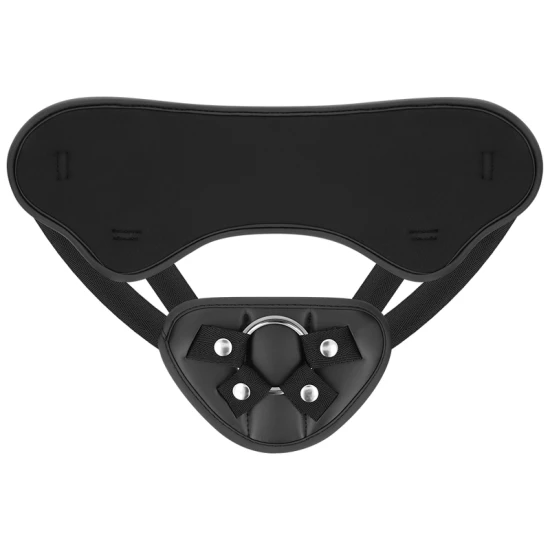 Harness cu dildo și telecomandă WATCHME, negru, L