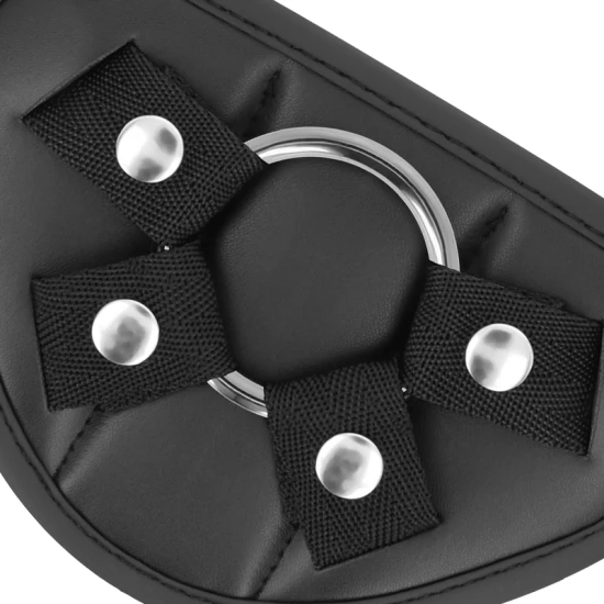 Harness cu dildo și telecomandă WATCHME, negru, L