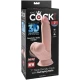 Dildo realist cu bile mobile din TPE, piele deschisă, 15,2 cm