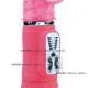 Vibrator rotativ Bunny din silicon, roz, 27 cm